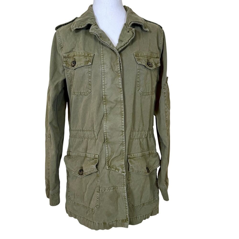 Banana Republic Utility Jacket Women’s Size Medium Green Military Field Coat